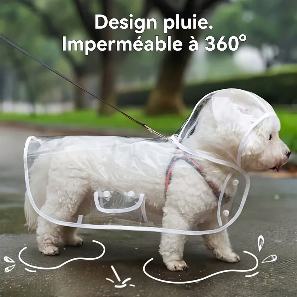 Imperméable transparent à capuche