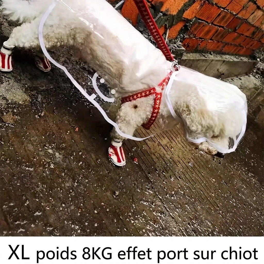 Imperméable transparent vu de côté