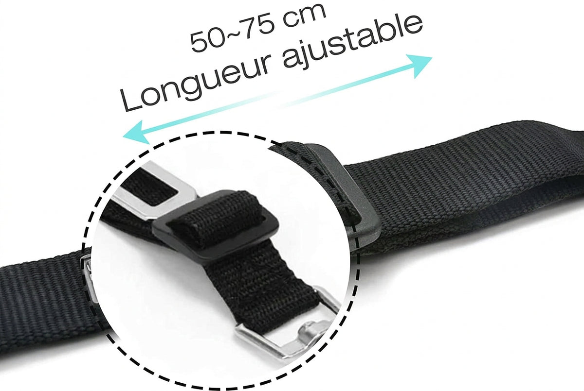 Longueur ajustable de 50 à 75 cm