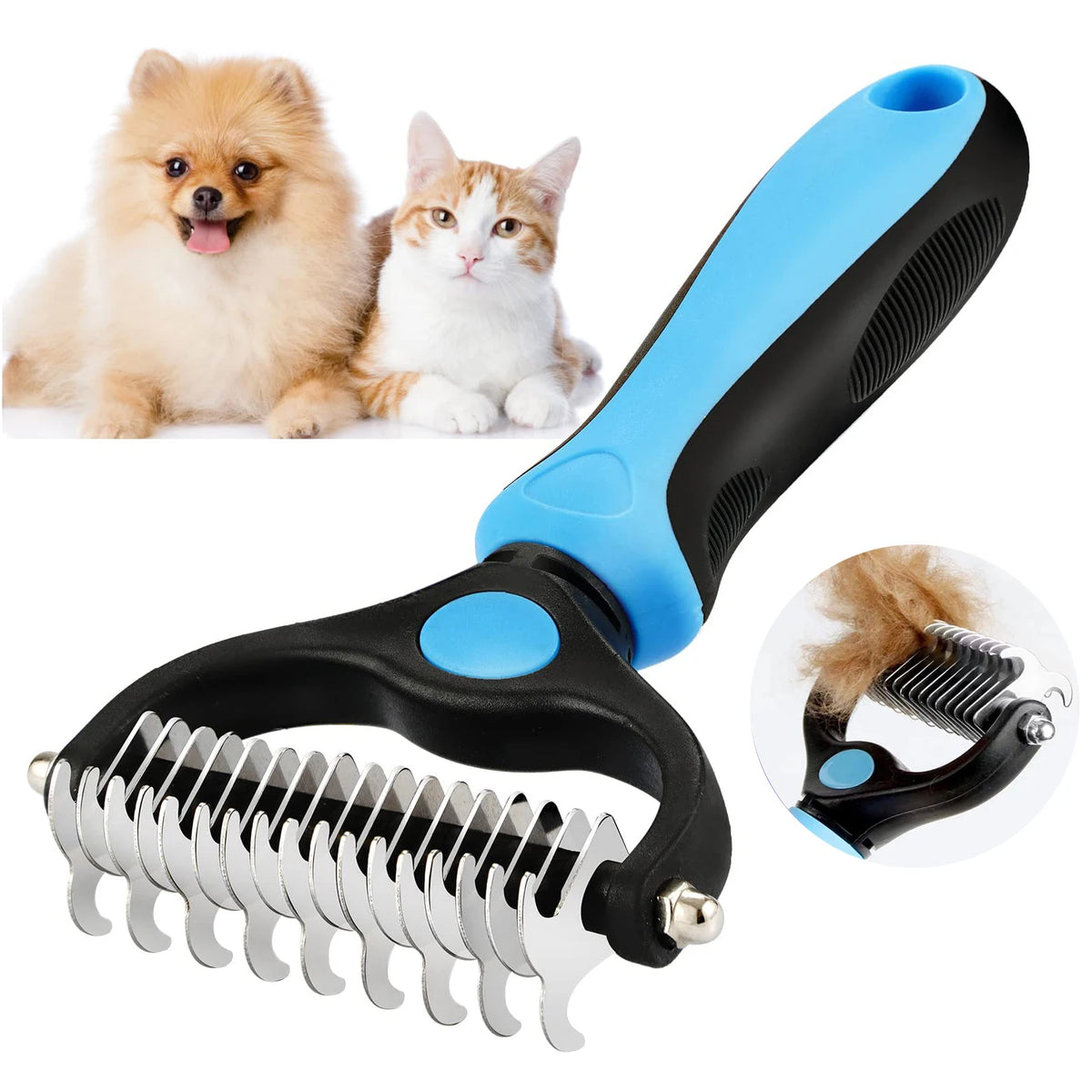 Brosse démêlante Inox pour chien et chat
