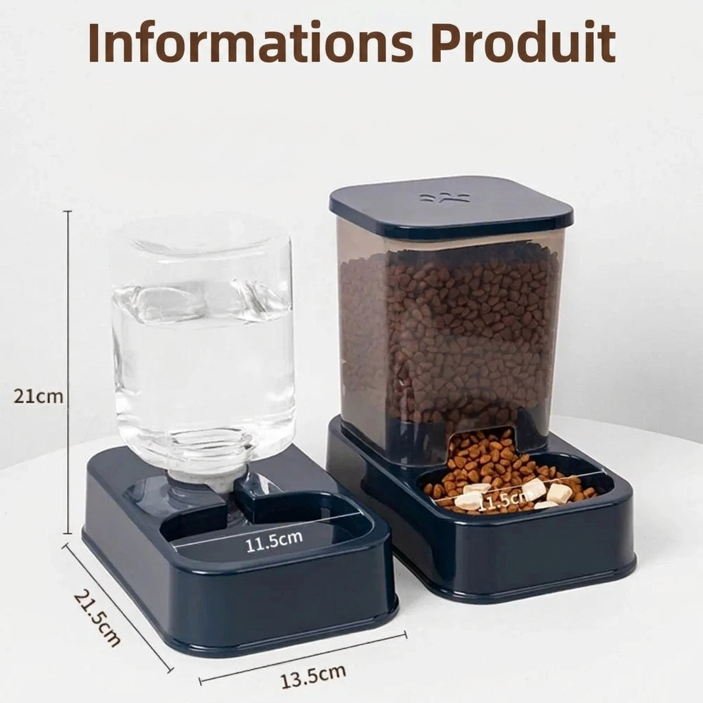 Informations produit et dimensions du distributeur à gravité